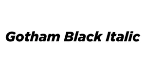 Gotham Black Italic Font