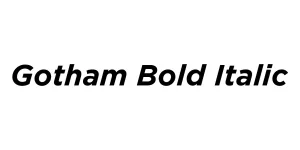 Gotham Bold Italic Font