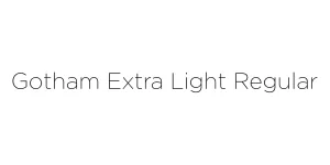 Gotham Extra Light Regular Font