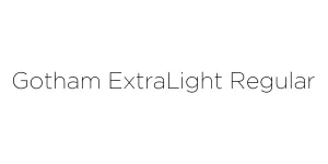 Gotham ExtraLight Regular Font
