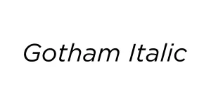 Gotham Italic Font