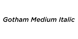 Gotham Medium Italic Font