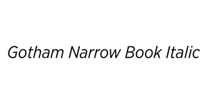 Gotham Narrow Book Italic Font