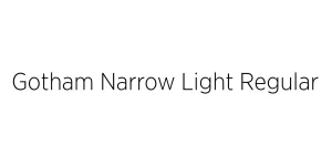 Gotham Narrow Light Regular Font