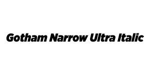 Gotham Narrow Ultra Italic Font
