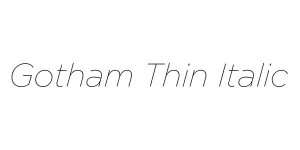 Gotham Thin Italic Font