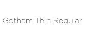 Gotham Thin Regular Font