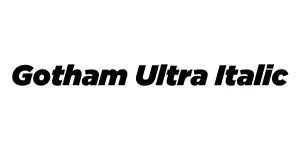 Gotham Ultra Italic Font