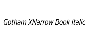 Gotham XNarrow Book Italic Font