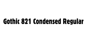 Gothic 821 Condensed Regular Font