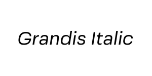 Grandis Italic Font