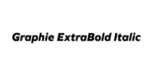Graphie ExtraBold Italic Font