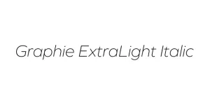 Graphie ExtraLight Italic Font