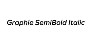 Graphie SemiBold Italic Font