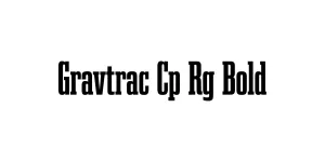 Gravtrac Cp Rg Bold Font