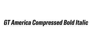 GT America Compressed Bold Italic Font