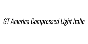 GT America Compressed Light Italic Font