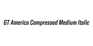 GT America Compressed Medium Italic Font
