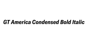 GT America Condensed Bold Italic Font