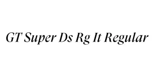 GT Super Ds Rg It Regular Font