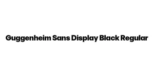 Guggenheim Sans Display Black Regular Font