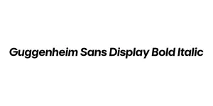 Guggenheim Sans Display Bold Italic Font