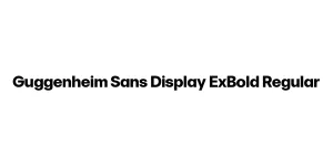 Guggenheim Sans Display ExBold Regular Font