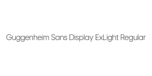 Guggenheim Sans Display ExLight Regular Font
