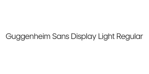 Guggenheim Sans Display Light Regular Font