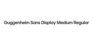 Guggenheim Sans Display Medium Regular Font
