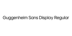 Guggenheim Sans Display Regular Font
