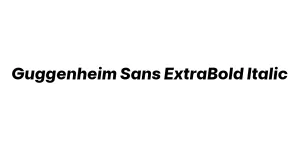 Guggenheim Sans ExtraBold Italic Font
