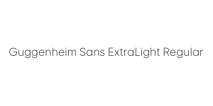 Guggenheim Sans ExtraLight Regular Font