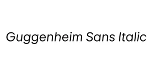 Guggenheim Sans Italic Font