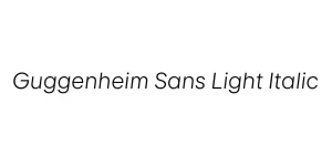 Guggenheim Sans Light Italic Font