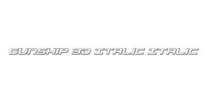 Gunship 3D Italic Italic Font