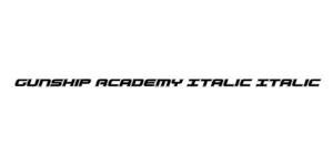 Gunship Academy Italic Italic Font