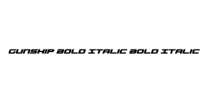 Gunship Bold Italic Bold Italic Font