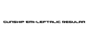 Gunship emi-Leftalic Regular Font