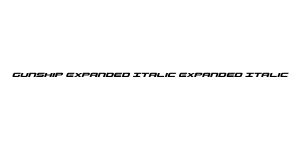 Gunship Expanded Italic Expanded Italic Font