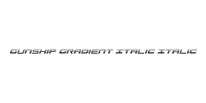 Gunship Gradient Italic Italic Font