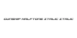 Gunship Halftone Italic Italic Font
