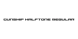 Gunship Halftone Regular Font