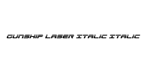 Gunship Laser Italic Italic Font
