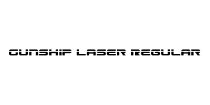 Gunship Laser Regular Font