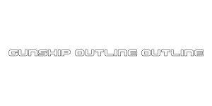 Gunship Outline Outline Font