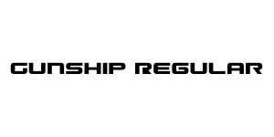 Gunship Regular Font