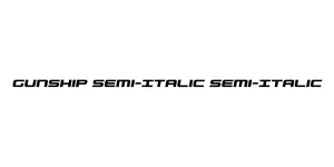Gunship Semi-Italic Semi-Italic Font
