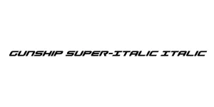 Gunship Super-Italic Italic Font