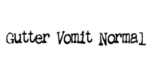 Gutter Vomit Normal Font